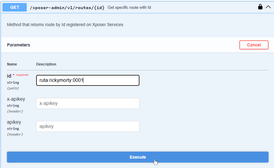 execution get route by id