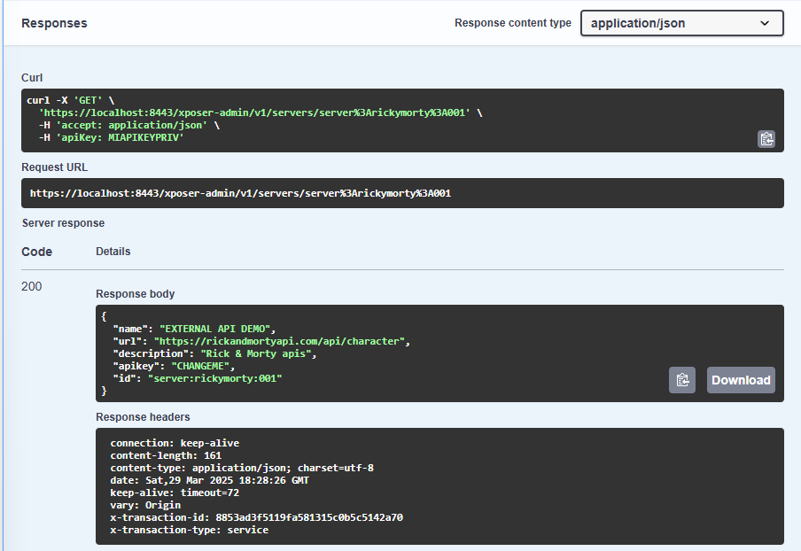 server by id confirmation