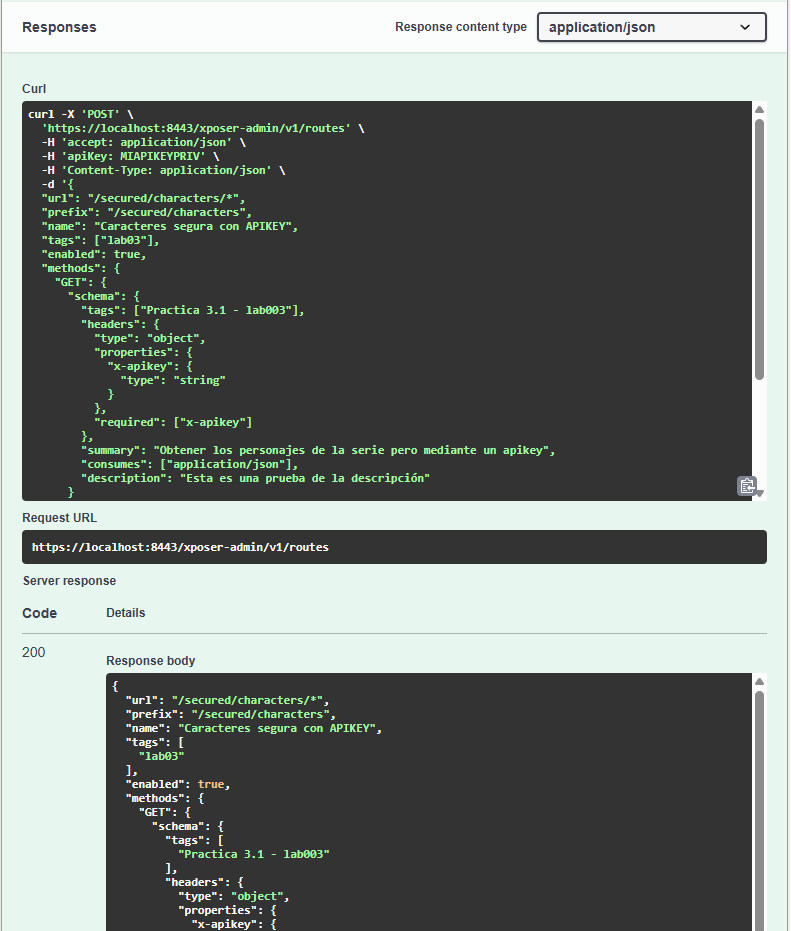 response route creation 200 -2