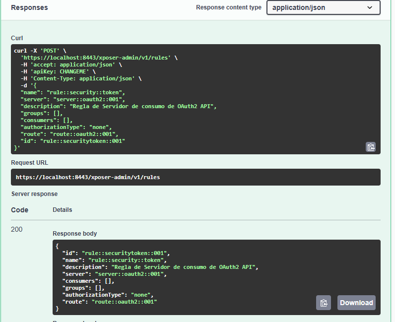 response rule creation 200