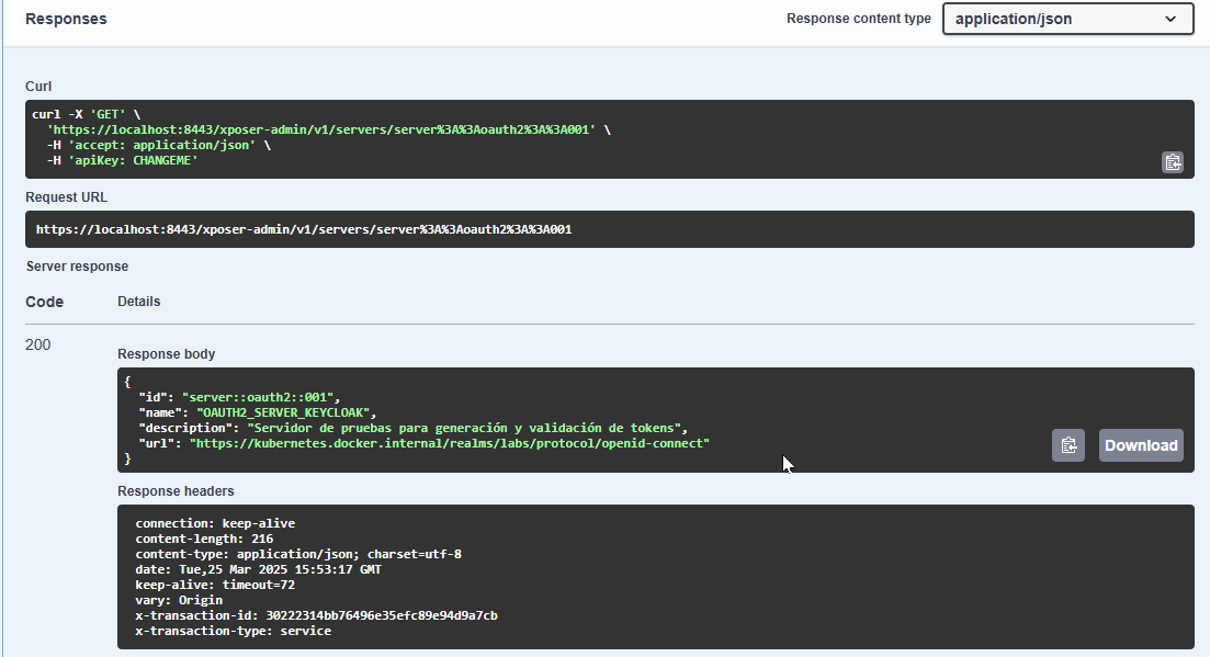 server by id confirmation