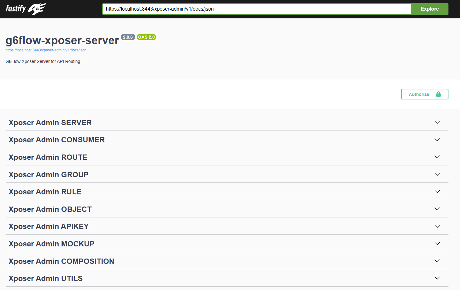 swagger ui xposer interface