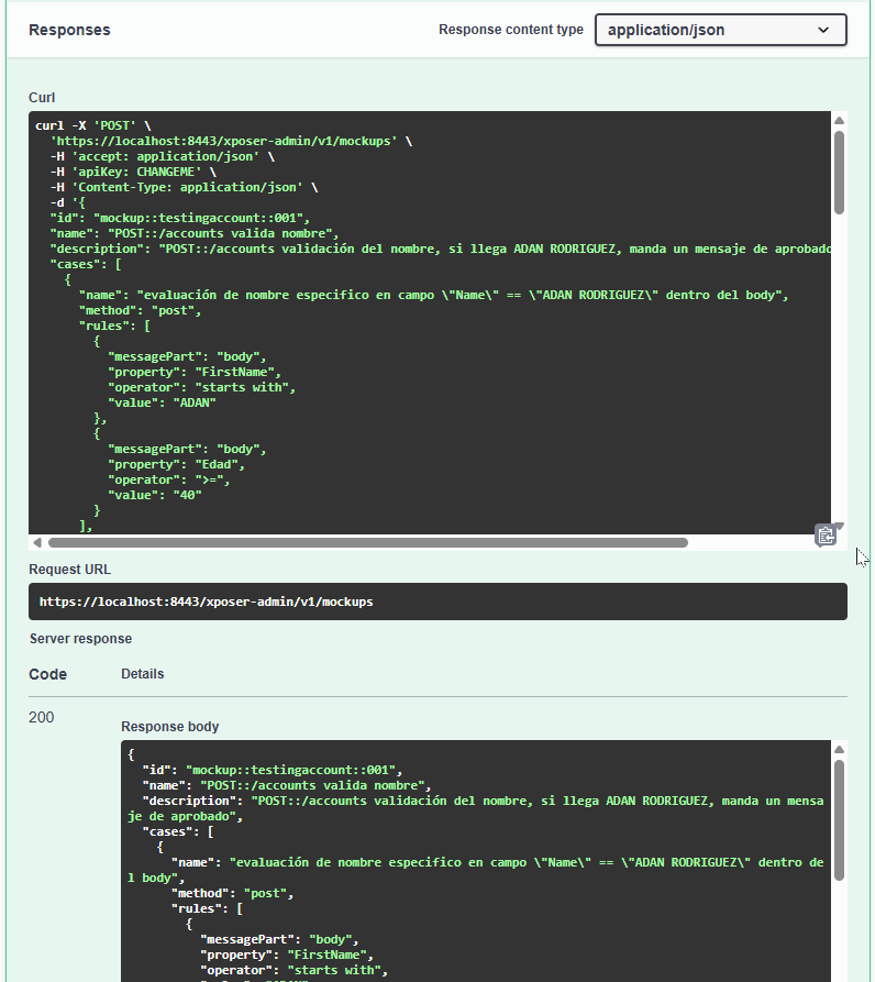 response mockup creation 200