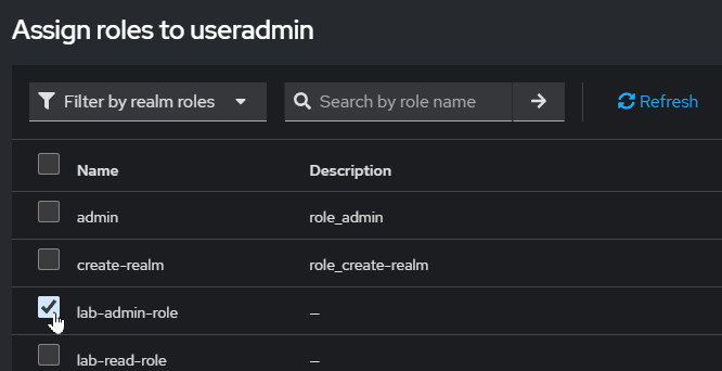 check role lab-admin-role