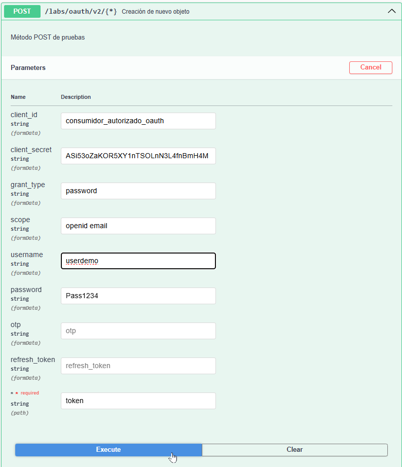 get userdemo token with roles